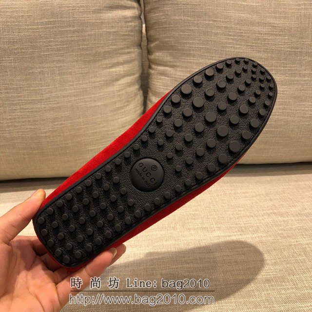 GUCCI男鞋 2019官網男士專櫃爆款便鞋系列 古馳專櫃款豆豆鞋 Gucci開車便鞋 古奇男休閒鞋  hdnx1299